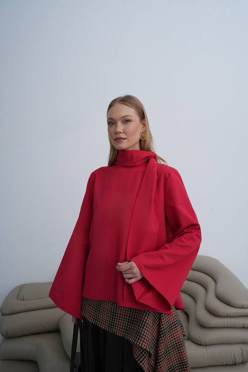 Bluse mit Schaldetail